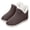 Dark Gray, variant on Kids High Top Felt Bootie Slippers Warm Faux Shearling Lined House Shoes With Non Slip Sole For Winter Home Office Pink