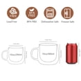 thumbnail image 2 of Tazas de café de vidrio CNGLASS 480 ml de doble pared, 2 piezas, 2 of 9