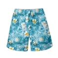 thumbnail image 4 of Binienty Men's Quick Dry Board Shorts Swim Trunks Featuring Ocean Floral Pattern - for Beach Vacation and Water Activities, 4 of 10