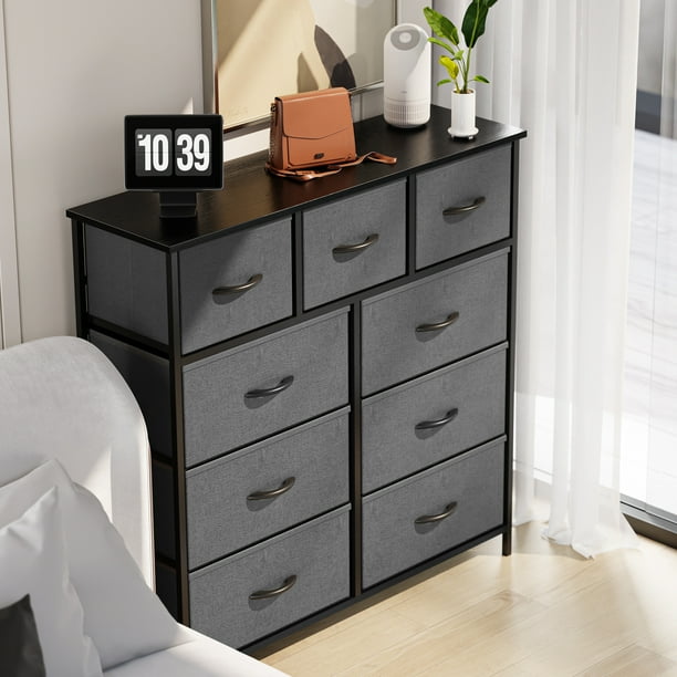 ZUNMOS Fabric Dresser for Bedroom 9 Drawer, Grey ZUNMOS Fabric Dresser for Bedroom 9 Drawer, Grey - Image 8