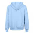 thumbnail image 5 of kamemir Zip up Hoodie Women Womens Lapel Zipper Sweatshirt(Light Blue,XL), 5 of 6