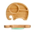 thumbnail image 1 of Oliegs Boxbollen Cute Cartoon Elephant Children's Compartments Plate Baby Eating Suction Cup Drop And Wood Plate Baby Complementary Food Tableware Walking, 1 of 5