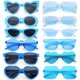 thumbnail image 1 of Gafas de sol azules Dwenarry retro de plástico para adulto, pack de 12, 1 of 9