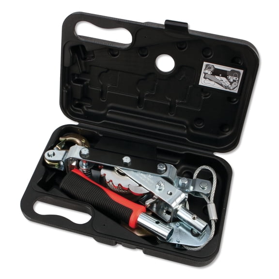 Performance Tool W4003 Compact Power Puller - 1 Ton Capacity, 6 Ft. Aircraft Cable, Removable Handle & Carrying Case