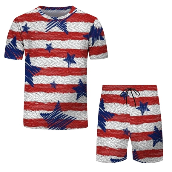 Vedolay Mens Short Sets Men's 2 Piece Summer Outfits Fashion Casual Shorts Tracksuit Set,Red M