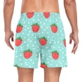 thumbnail image 2 of FORMRS Mens Swim Trunks Mesh Liner Quick Dry Casual Beach Board Shorts with Pockets, Sizes S-2XL, Strawberry Pattern, 2 of 9