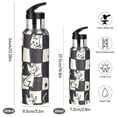thumbnail image 2 of Yayeee 20oz Insulated Water Bottle Double Wall Stainless Steel with Flip Straw Lid, Blue and White Cat, 2 of 7