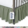 thumbnail image 1 of Ruffled Bed Skirt with Split Corners - King, Sage, 14 Inch Drop Cotton Blend Bedskirt (Available in 14 Colors) - Blissford Dust Ruffle, 1 of 7