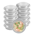 thumbnail image 2 of Restaurantware-Asporto 24 Ounce Round Take Out Containers, 100 Food Containers With Lids - Microwavable, Disposable, Silver Plastic To Go Boxes For Food, No BPA, For Take Out And Delivery, 2 of 11