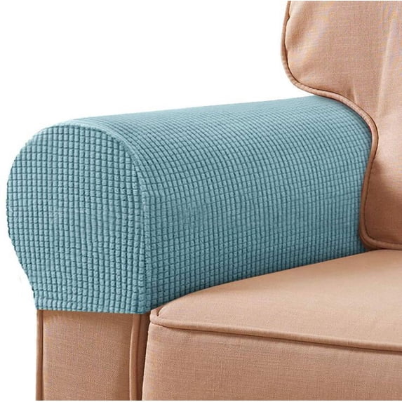 MintLimit Sofa Armrest Cover Elastic Armchair Sofa Cover Furniture Armrest Protection Cover Sofa Chair Recliner Sofa Double Set (Light Blue)(A Set of 2) 18-21in*6.5-8in*8-11in