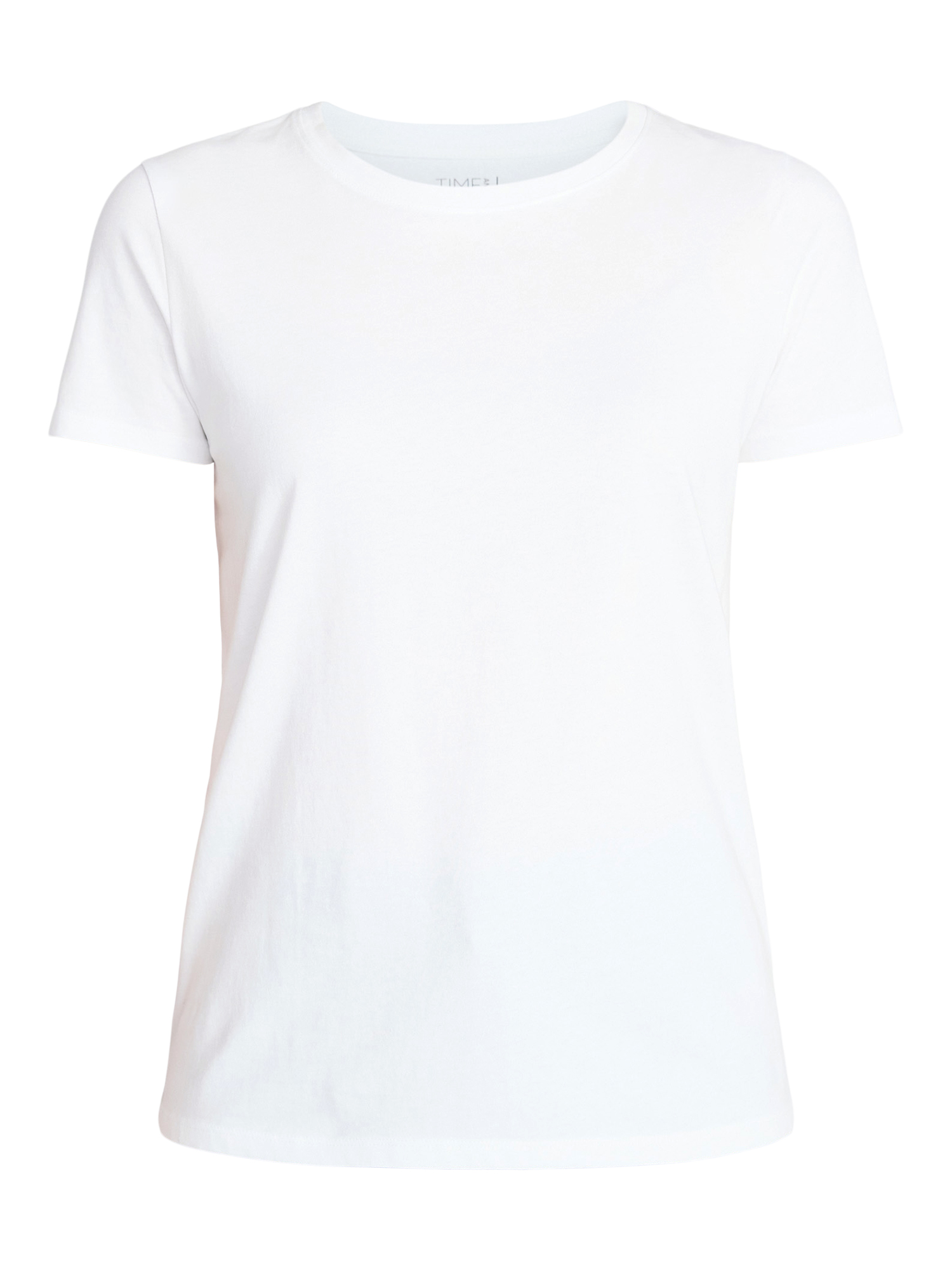 Playera de cuello redondo de 100% algodón para mujer con mangas cortas, tallas XS-XXXL 6