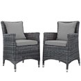 thumbnail image 1 of Modway Summon 2 Piece Outdoor Patio Sunbrella® Dining Set in Canvas Gray, 1 of 8