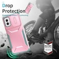thumbnail image 5 of for Moto G Power (2023) Case with Built-in Camera Lens Slide Cover, Heavy-Duty Shockproof Rugged Case Heavy Duty Bumper Shockproof Phone Cover for Moto G Power (2023),Rosegold, 5 of 7