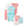 Child of Mine by Carter's Baby Girls Short Sleeve Bodysuits, Pants, and Bibs Set, 8-Piece Set, Preemie-24 Months