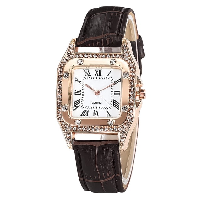 Sfonq Price Drop Womens Watches Watch Wine Barrel Square Women's Watch Quartz Watch Gift Watch Mothers Day Gift for Grilfriend Brown Buy 2 Save 10%