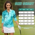 thumbnail image 7 of Uorisanigo Blue Marble Women's Golf Shirt Size S Fashionable Women's 3/4 Sleeve Athletic Golf Shirts Versatile Workout Tops Zip Up Collar Quick Dry Outing Wear Workout Sports, 7 of 7