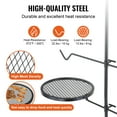 thumbnail image 5 of KFFKFF Open Fire Cooking Grate Adjustable Swivel Campfire Grill Heavy Duty Steel, 5 of 9