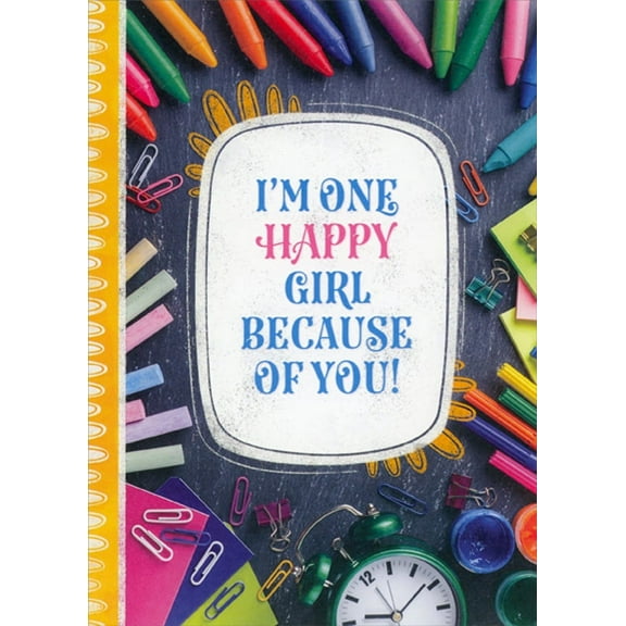 Designer Greetings One Happy Girl Teacher Appreciation / Thank You Card
