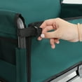 thumbnail image 4 of 3-in-1 Wagon Carts Foldable with Bench Seat, 500lbs Capacity Wagon with 360° Swivel Beach Tires, Heavy-Duty Utility Wagon for Camping & Beach, Green, 4 of 9