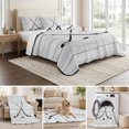 thumbnail image 6 of King Quilt Set 96''x106'', Ice Hockey Lightweight Bedspread Coverlet Set with 2 Pillow Shams, Farmhouse Rustic Ball Sport Game Wooden Grain Breathable All Season Quilt Bedding for Bedroom/Guest Room, 6 of 9