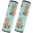 thumbnail image 2 of 2-Pack Seat Belt Covers with Flannel Seatbelt Shoulder Strap Case Adjustable Straps Soft Padding for Car Cute Otter Pattern Medium, 2 of 8