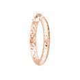 thumbnail image 2 of 14K Rose Gold 3x25mm D/C Inside & Outside Hoops - Women, 2 of 4