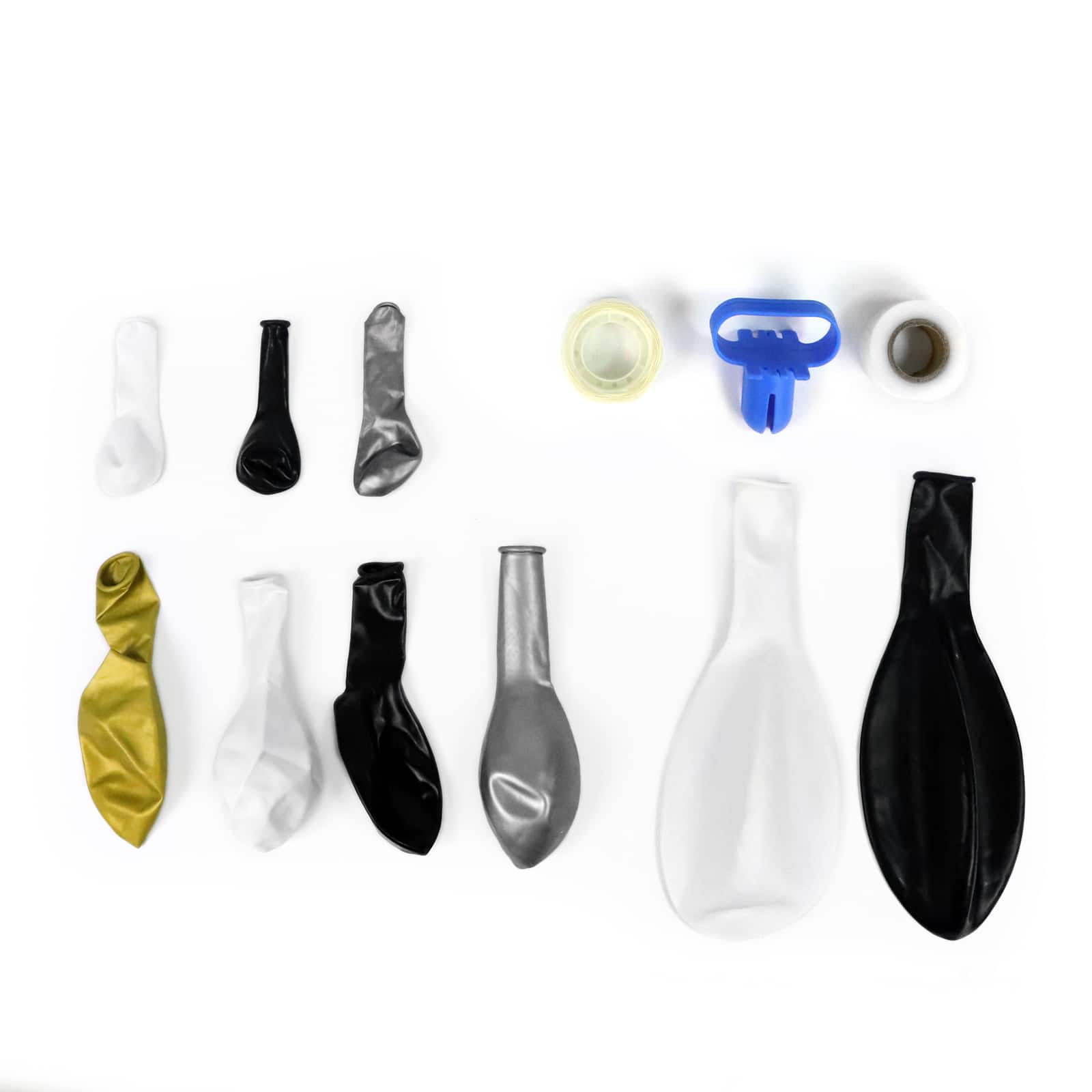 6 Pack: 10ft. Black - White - Gray & Gold Balloon Garland by Celebrate It