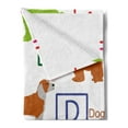 thumbnail image 2 of Educational Soft Flannel Fleece Throw Blanket, Alphabet Letters with Zoo Animals Kids Fun Preschool Teaching Theme School, Cozy Plush for Indoor and Outdoor Use, 50" x 70", Multicolor, by Ambesonne, 2 of 5