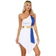 thumbnail image 2 of Sxiwei Robe Cosplay Grecque Grecque Ancienne Charmant pour Femmes avec Bandeau Bleu TTG, 2 of 6