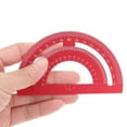thumbnail image 2 of KAKOWELY 1 Set of 4PCS DIY Metal Ruler Sturdy Office Metal Ruler Ruler Stationery Set Triangular Plate Protractor Testing Ruler for Pupils Students Red,6.3"X0.94"X0.08", 2 of 4