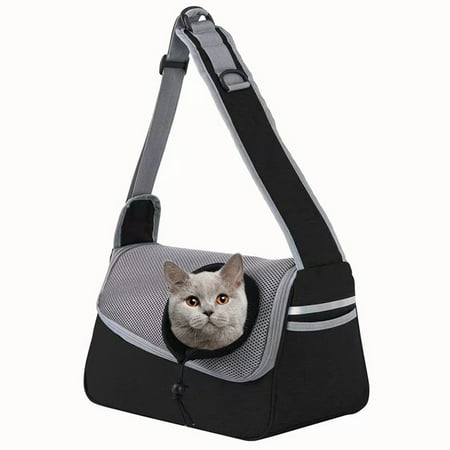One Shoulder/Crossbody Design  Breathable Mesh for Cats & Dogs  Portable and Comfortable for Easy Transportation Pet Travel Bag