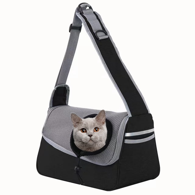 Laklulu Perro Gato Un Hombro Bandolera Bolsa para Mascotas Malla Transpirable Viaje Bolsa Portátil para Gatos