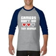 thumbnail image 1 of Artix - Mens Raglan Sleeve Baseball T-Shirts, up to Size 3XL - Gamers Respawn, 1 of 4