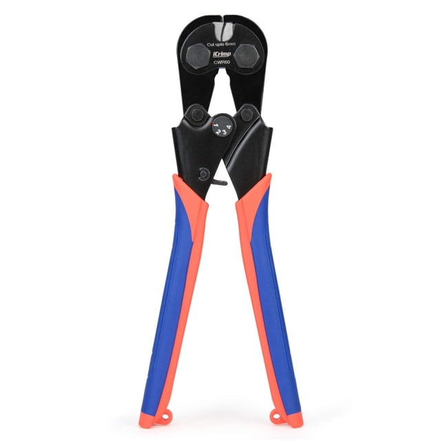 iCrimp Wire Rope Cutter for up to 6mm Rope, Bicycle & Aircraft Cable, Copper & Piano Wire (CWR60)