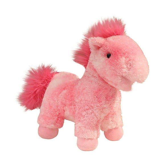 Cartoon Simulation Rainbow Horse Toys Zodiac Horse Mascots Birthday for Boys and Children
