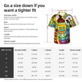 thumbnail image 5 of Lsque Geometry Dash Pattern Hawaiian Shirt for Men Unisex Summer Beach Casual Short Sleeve Cotton Linen Button Down Shirts-3X-Large, 5 of 6