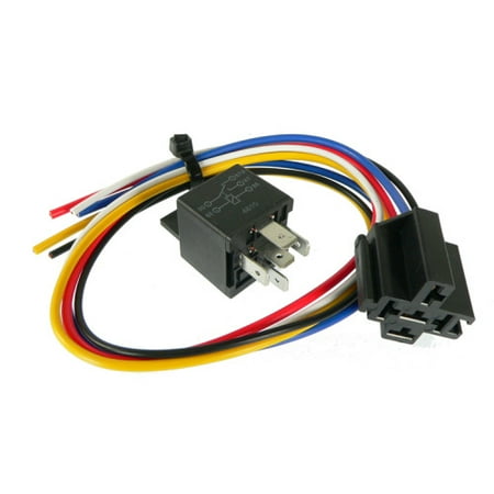 12 Volt 30 Amp Switch DB Electrical SSW2857 New Power Relay- Bosch Style 12 Volt w Pigtail HD 30 Amp Continuous Duty 5-Wire ()