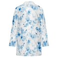 thumbnail image 5 of Women's Plus Size White Blue Floral Cardigan, Long Sleeve Open Front Tunic with Pockets, 5 of 8