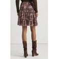 thumbnail image 2 of LAUREN RALPH LAUREN Womens Purple Zippered Ruffled Tiered Skirt Lined Floral Short A-Line Skirt 4, 2 of 2