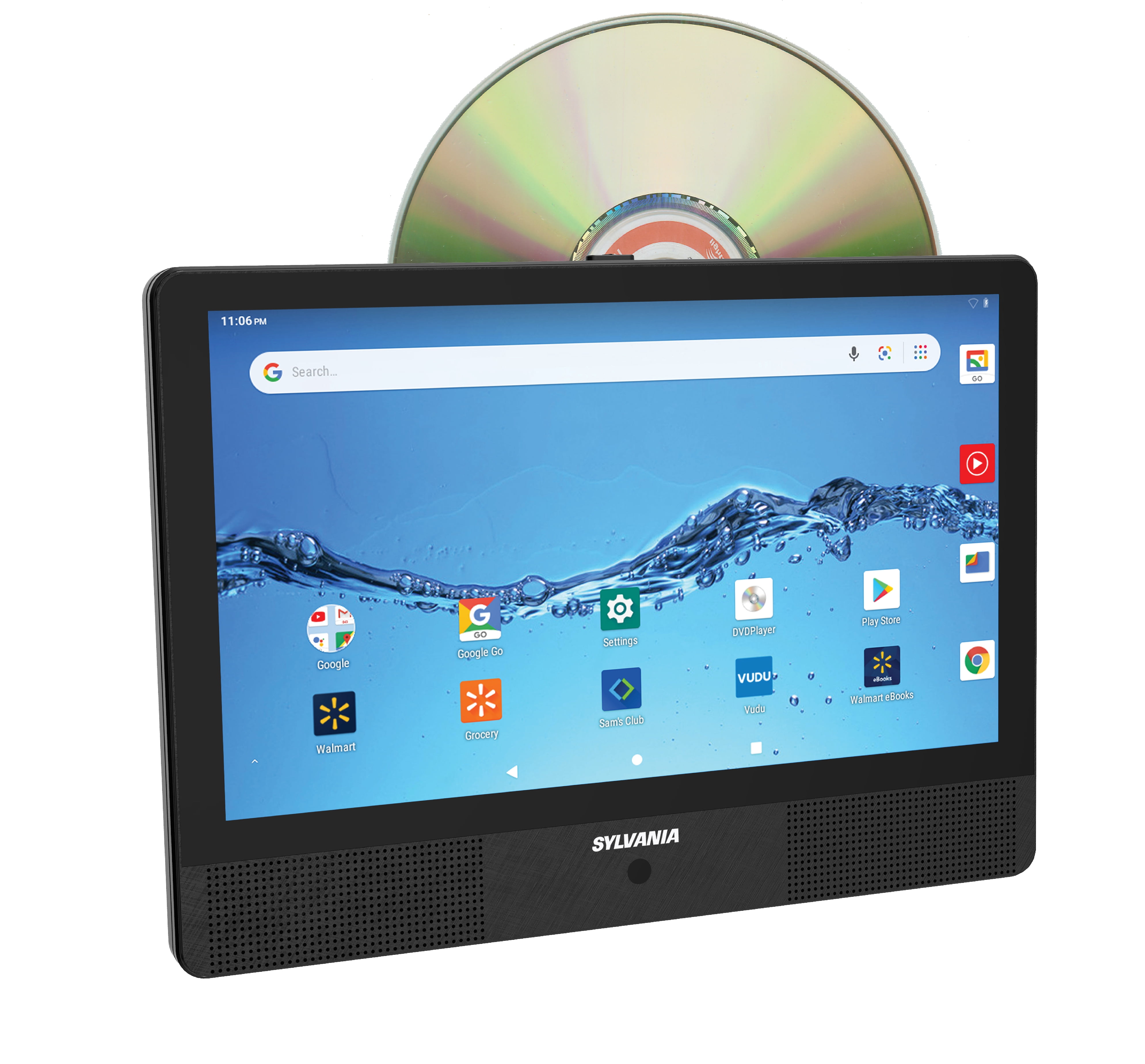 Th doblado Pulido Sylvania 10.1" Quad Core Tablet/Portable DVD Player Combo, 1GB/16GB,  Android, SLTDVD1024 - Walmart.com