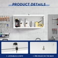 thumbnail image 4 of AUHUP Steel Wall Cabinet, Metal Wall Mounted Storage Cabinet Organizer for Garage, Office, Kitchen, White, 32"W x 14"H x 13"D, 4 of 7
