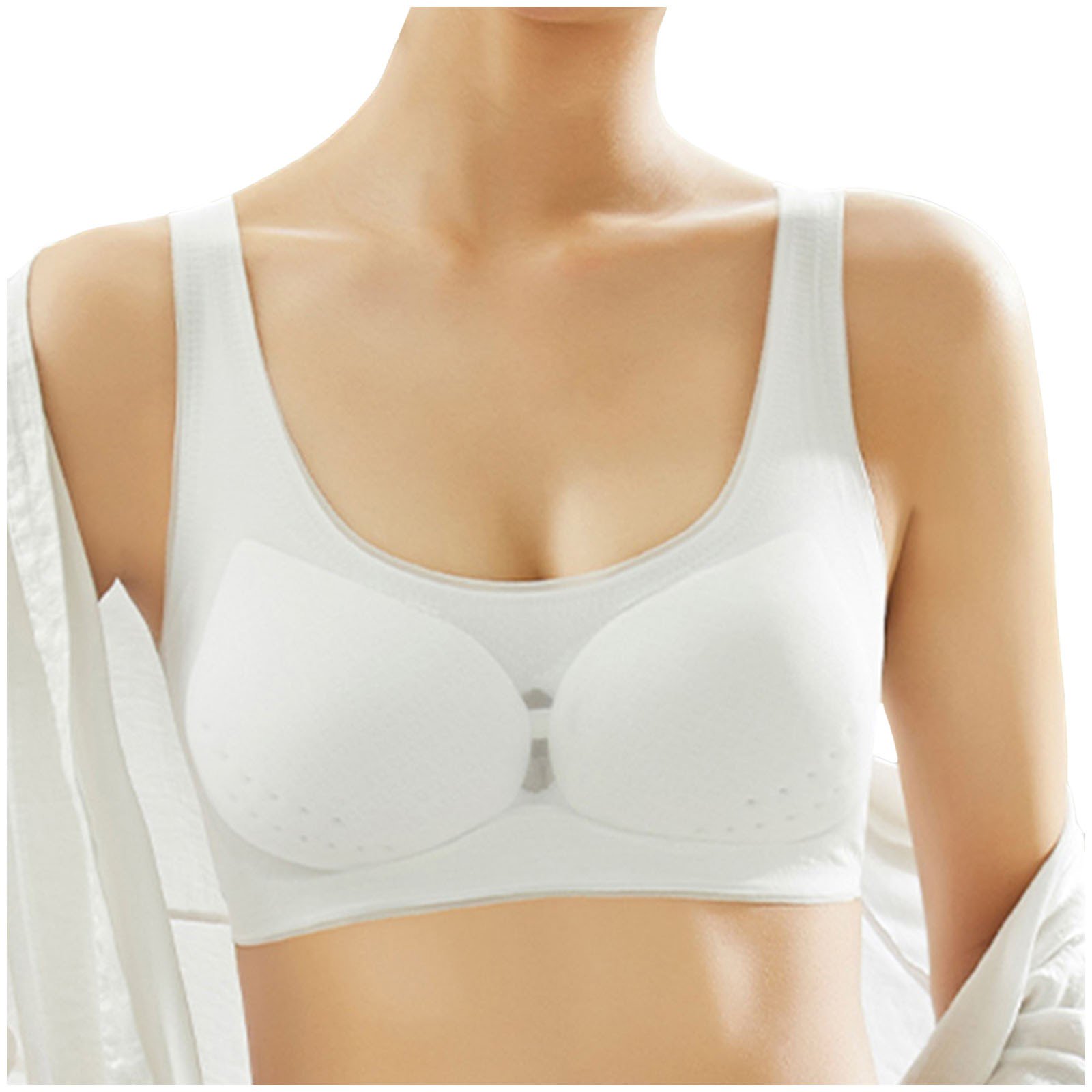 Underwear Women Pack Cotton Womens Seamless Bras No Underwire V Mesh Comfort Bralette Full Coverage Push Up Everyday T-Shirt Bra