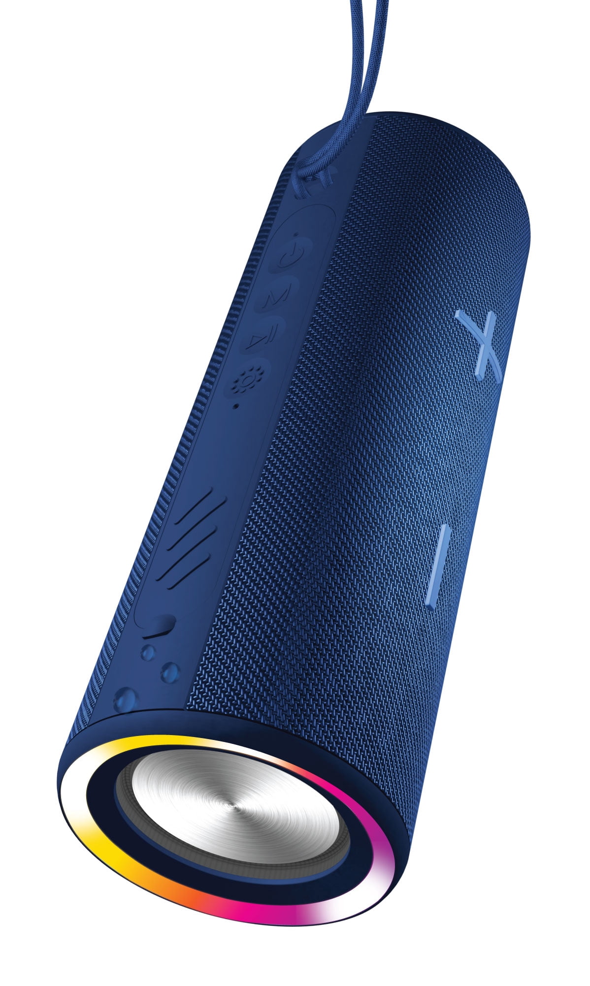 Lifestyle Advanced Sound Glow Portable Bluetooth Speaker with LED Light Modes, Rechargeable, Navy