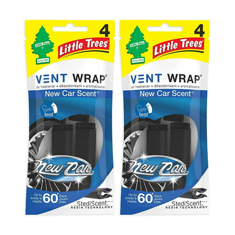Little Trees Air Freshener, New Car Scent, Vent Wrap - 4 air freshener