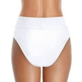 thumbnail image 6 of UAYOTSE Women's Bikini Bottom Twist Front Cheeky Swimsuit Ruched Bathing Suit Bottoms,S White, 6 of 8