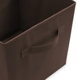 thumbnail image 3 of Casafield Set of 6 Fabric Storage Cube Bins, Brown - 11" Collapsible Foldable Cloth Baskets for Shelves and Cubby Organizers, 3 of 7