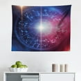 thumbnail image 1 of Astrology Tapestry, Horoscope Zodiac Signs with Birth Dates in Circle with Star Dots Print, Fabric Wall Hanging Decor for Bedroom Living Room Dorm, 2 Sizes, Royal Blue and Yellow, by Ambesonne, 1 of 1