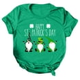 thumbnail image 6 of VNKIDY Womens Short Sleeve Crewneck TShirt With Happy St Patricks Day Cartoon Elf Clover Graphic Casual Loose Fit Tees For Saint Patricks Day Daily Wear Green XL, 6 of 6