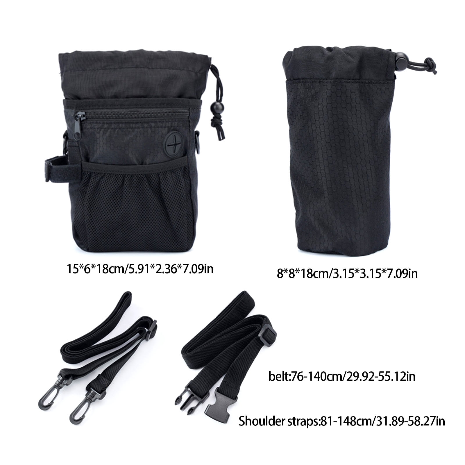 Multipurpose Adjustable Dog Treat Pouches Leakproof Design Convenient Waste Bag Holder Polyester Texture for Active Owners