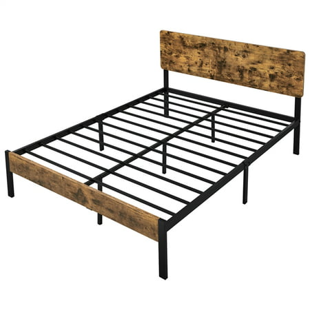 Now For The Easyfashion Black, Metal Queen Bed Frame With Headboard
